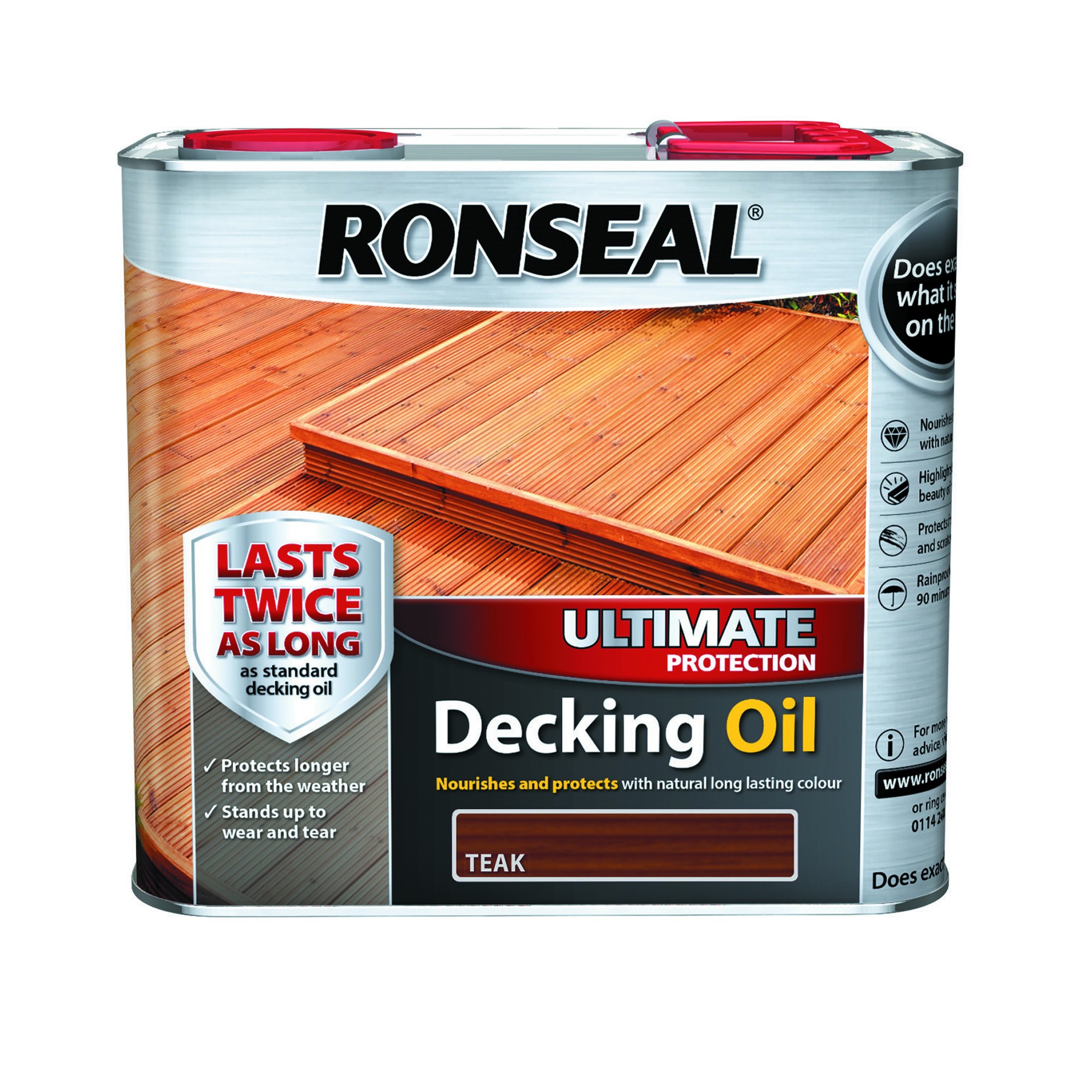 Ronseal Ultimate Protection Decking Oil Natural Cedar 2.5L [RONS36934]