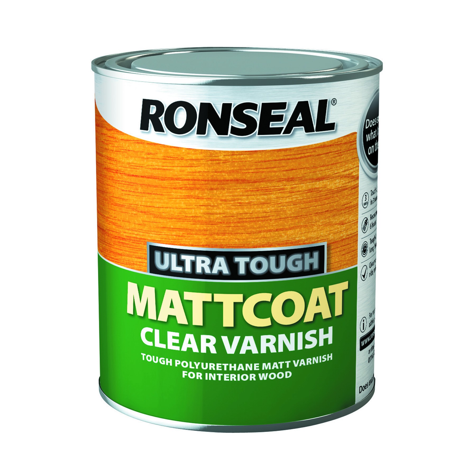 Ronseal Ultra Tough Mattcoat Clear Varnish 2.5L [RONS34763]