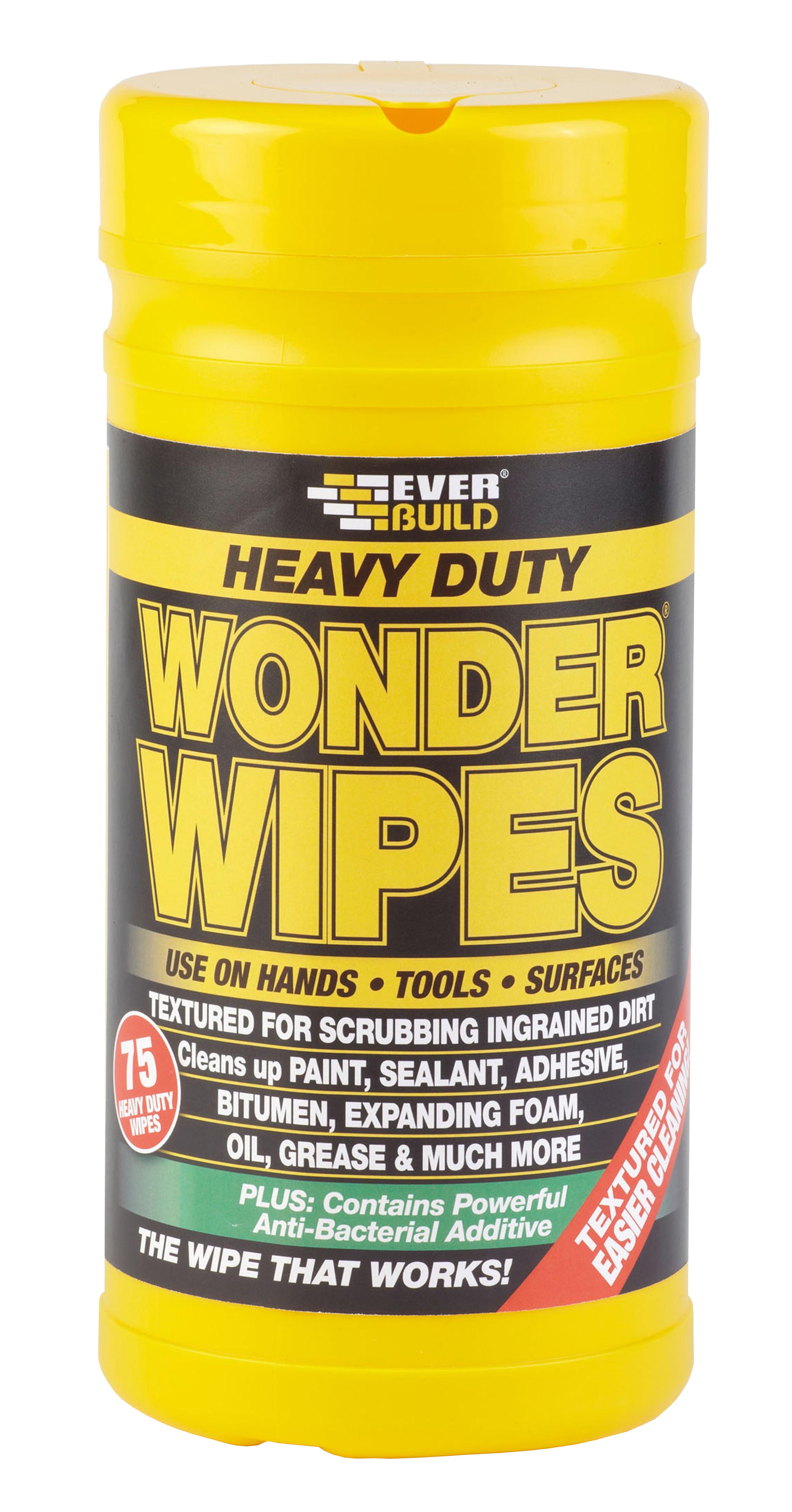 SikaEverbuild Heavy Duty Wonder Wipes Tub 75Pk [EVBWIPEHD75]