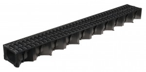 ACO DRAIN - ACO19310 1m Hexdrain Channel & Black Plastic GratACO19310