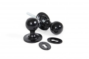 ANVIL - Black Round Mortice/Rim Knob Set  Anvil33252