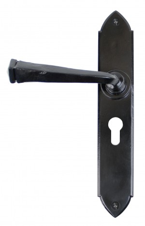 ANVIL - Black Gothic Lever Euro Lock Set  Anvil33277