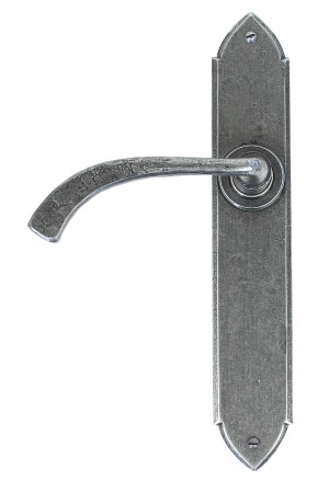 ANVIL - Pewter Gothic Curved Sprung Lever Latch Set  Anvil33635