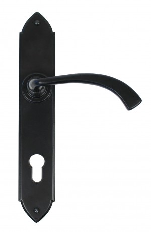 ANVIL - Black Gothic Curved Espag. Lock Set  Anvil33764
