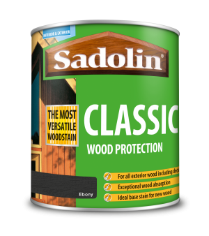 Sadolin Classic All Purpose Woodstain Ebony 1L [MPPSPEA]  5028470