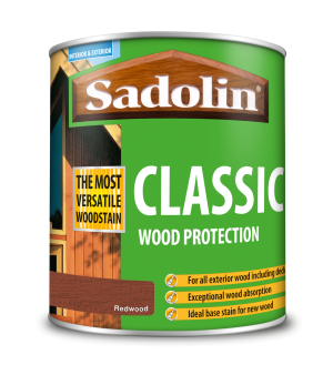 Sadolin Classic All Purpose Woodstain Redwood 1L [MPPSPRA]  5028473