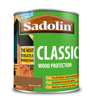 Sadolin Classic All Purpose Woodstain Burma Teak 1L [MPPSPTG]  5028479