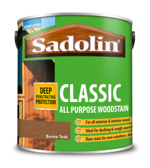 Sadolin Classic All Purpose Woodstain Burma Teak 2.5L [MPPSPTH]  5028480