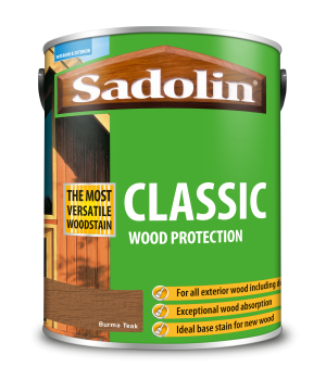 Sadolin Classic All Purpose Woodstain Burma Teak 5L [MPPSPTI]  5028481