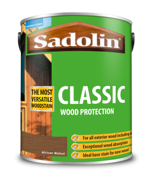 Sadolin Classic All Purpose Woodstain African Walnut 5L [MPPSPWI]  5028485