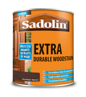 Sadolin Extra Durable Woodstain Jacobean Walnut 1L [MPPSSUF]  5028539