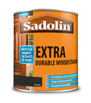 Sadolin Extra Durable Woodstain Ebony 1L [MPPSSUJ]  5028542