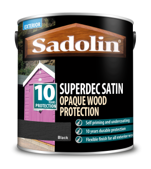 Sadolin Superdec Satin Opaque Wood Protection Black 2.5L [MPPSSD5]  5028829