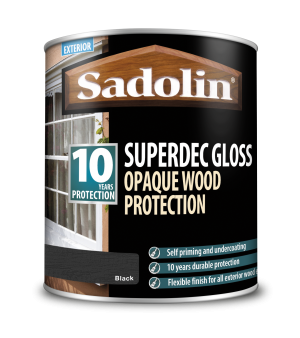 Sadolin Superdec Gloss Black 1L [MPPSSD7]  5028853