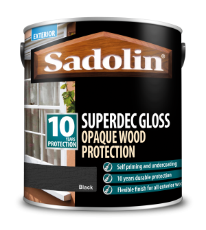 Sadolin Superdec Gloss Black 2.5L [MPPSSD6]  5028854