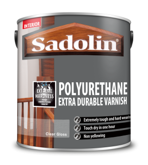 Sadolin Polyurethane Extra Durable Varnish Clear Gloss 2.5L [MPPSSUQ]  5038010