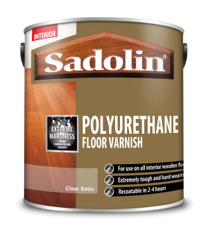 Sadolin Polyurethane Floor Varnish Clear Satin 2.5L [MPPSSVM]  5038013