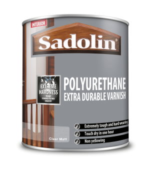 Sadolin Polyurethane Extra Durable Varnish Clear Matt 1L [MPPSSWM]  5038028