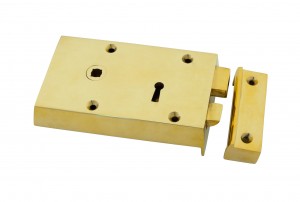 ANVIL - Polished Brass Left Hand Rim Lock - Small  Anvil83577