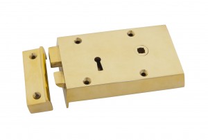 ANVIL - Polished Brass Right Hand Rim Lock - Small  Anvil83580