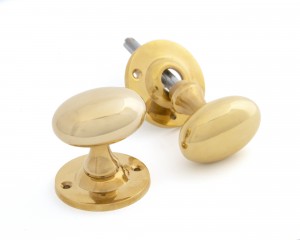 ANVIL - Polished Brass Oval Mortice/Rim Knob Set  Anvil83627