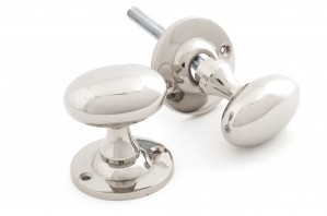 ANVIL - Polished Nickel Oval Mortice/Rim Knob Set  Anvil83629