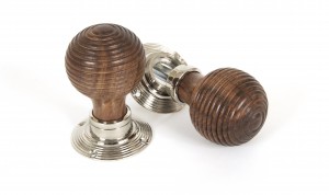 ANVIL - Rosewood Mortice/Rim Beehive Knob Set - Polished Nickel Roses  Anvil83635