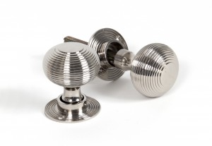 ANVIL - Polished Nickel Beehive Mortice/Rim Knobs  Anvil83636