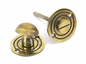 ANVIL - Aged Brass Round Bathroom Thumbturn  Anvil83804