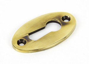 ANVIL - Aged Brass Oval Escutcheon  Anvil83818