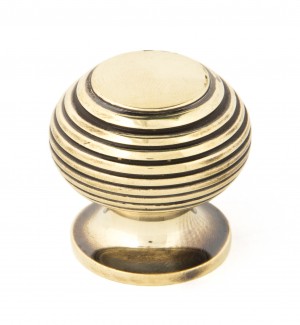 ANVIL - Aged Brass Beehive Cabinet Knob - Small  Anvil83865