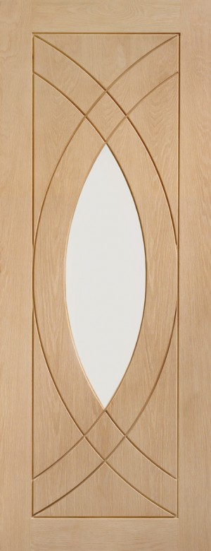 XL JOINERY DOORS -  GOTRE30  Internal Oak Treviso with Clear Glass  GOTRE30