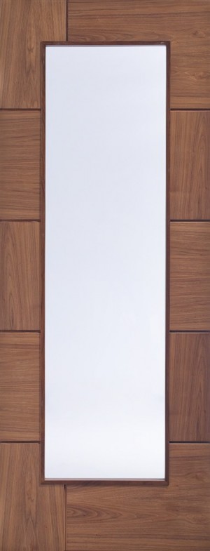 XL JOINERY DOORS -  PFGWALRAV30  Glazed Internal Walnut Pre-finished Ravenna  PFGWALRAV30