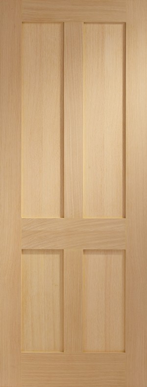 XL JOINERY DOORS -  INTOVICSHA27  Internal Oak Victorian Shaker 4 Panel  INTOVICSHA27