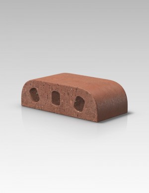 Forterra Cradley BN13.2 Bullnose Double Header on Flat - Red                        