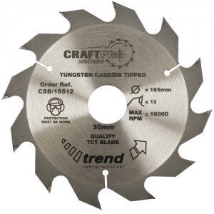 Trend CSB/19012  Craft saw blade 190mm x 12 teeth x 30mm   TRCSB19012