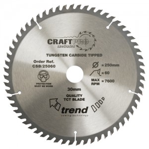 Trend CSB/35064  Craft saw blade 350mm x 64 teeth x 30mm   TRCSB35064