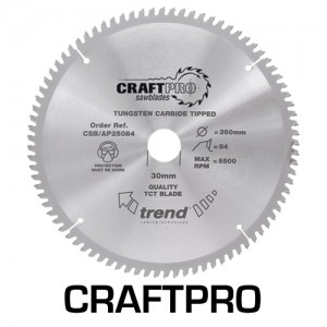 Trend CSB/AP16052 Craft saw blade aluminium & plastic 160 x 52 x 20   TRCSBAP16052