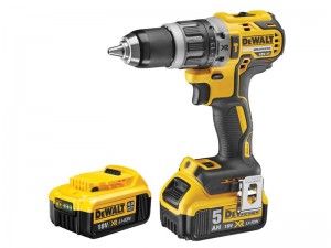 DeWalt 18V DCD796P2 XR 2 Speed B/less Drill 2x5Ah Power Tool  DEWDCD796P2GB