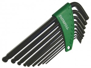 Long Arm Ball End Hex Key Sets, 9 Piece  FAIHKS9AFLB