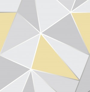 Apex Geo Sidewall Wallpaper - Yellow Grey  FD41991