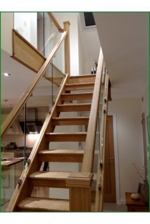 Pear Stairs - Hunters Barn Glass Straight Staircase (415)