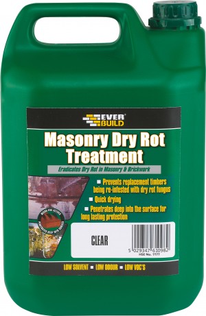 SikaEverbuild Masonry Dry Rot Treatment 5L Clear [SIKLJROT05]