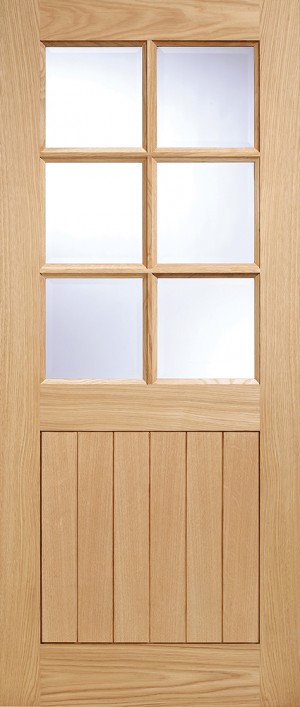 LPD - External Door - Oak Cottage Glazed 6L 2032 x 813 (32")  O6LITE32