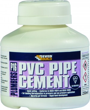 SikaEverbuild P16 Plumbers PVC Pipe Cement 250ml [EVBP16SC]