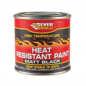 SikaEverbuild Heat Resistant Paint Matt Black 125ml [SIKPCHEATPNT1]