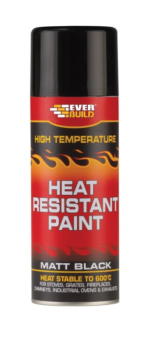 SikaEverbuild Heat Resistant Paint Matt Black 400ml [SIKPCHEATPNT4]