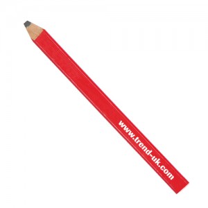 Trend PENCIL/CR/3  Carpenters pencils red medium 3 pacK  TRPENCILCR3