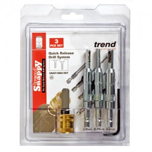 Trend SNAP/DBG/SET  Snappy drill bit guide 4 piece set   TRSNAPDBGSET