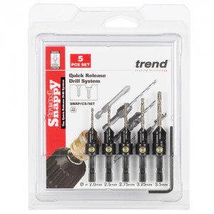 Trend SNAP/CS/SET  Snappy 5 Piece Countersink Set   TRSNAPCSSET